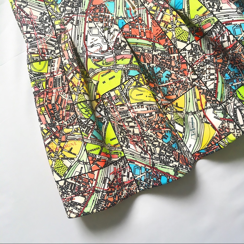 Anthropologie Map Skirt